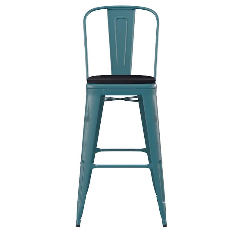 All-Weather Bar Height Stool with Poly Resin Seat