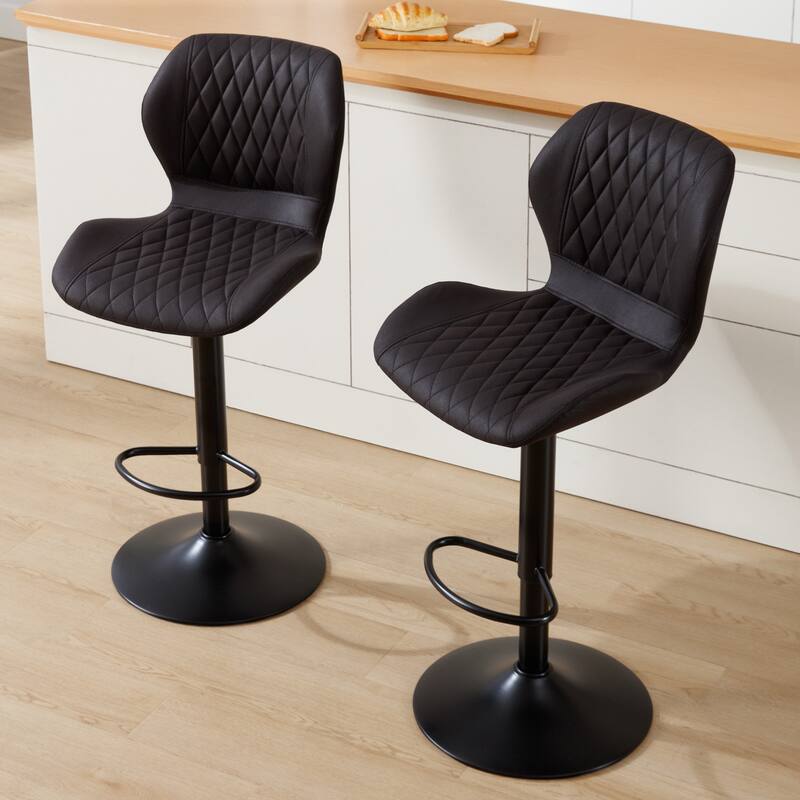 HOMYKA Swivel Adjustable Height Stool Set of 2