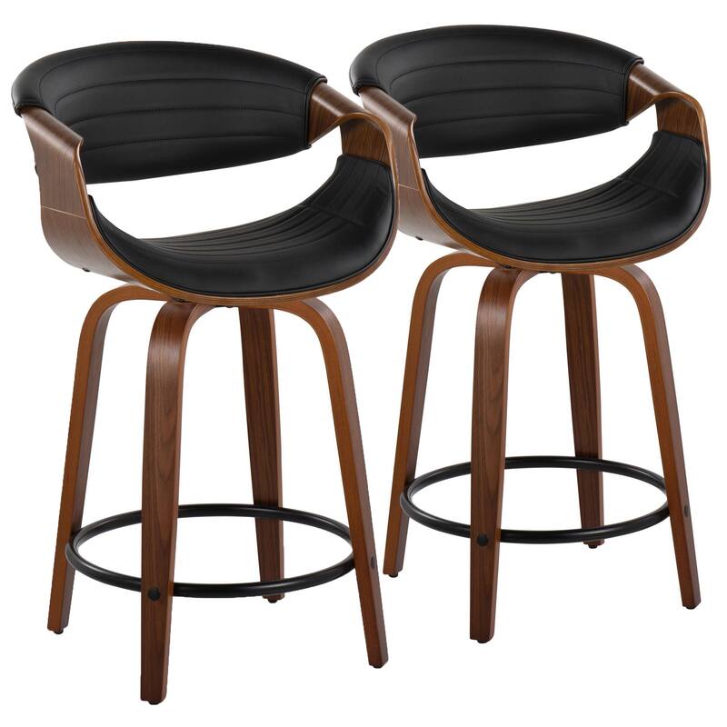Carson Carrington Kanteborg 24" Fixed-Height Counter Stool with Round Footrest (Set of 2)