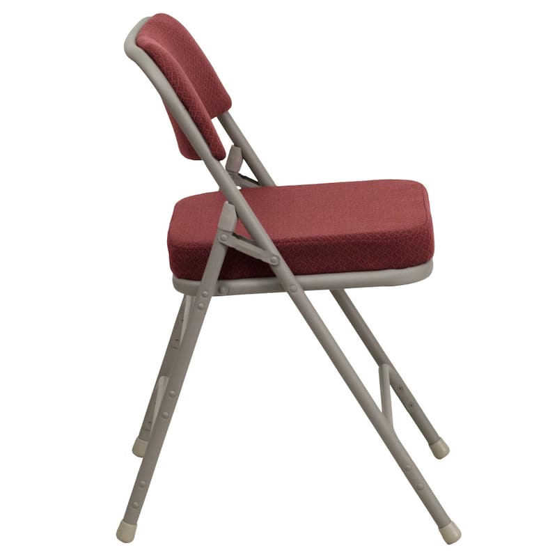 Set of 4 HERCULES Series Metal Folding Chairs with Padded Seats