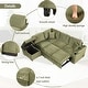 preview thumbnail 6 of 79, 84.75" Sleeper Sofa Bed, 2 In 1 Pull Out Sofa Bed L Shape Couch With Storage Ottoman For Living Room, Bedroom Couch