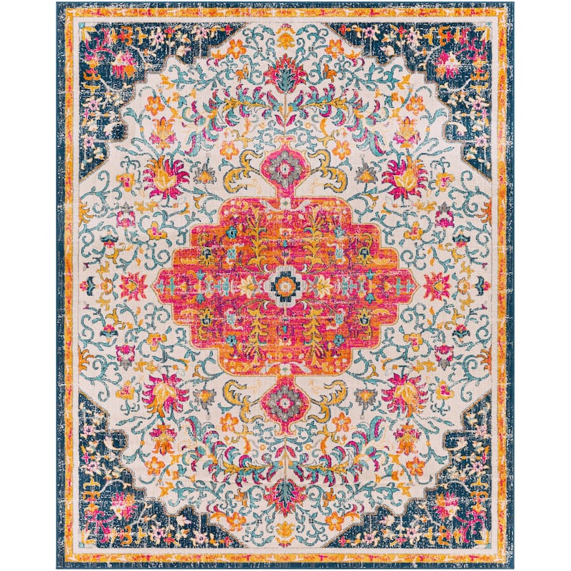 Livabliss Vintage Floransa Medallion Area Rug