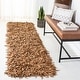 preview thumbnail 72 of 90, SAFAVIEH Handmade Leather Shag Alois Modern Rug 2' x 8' Runner - Light Gold - Runner