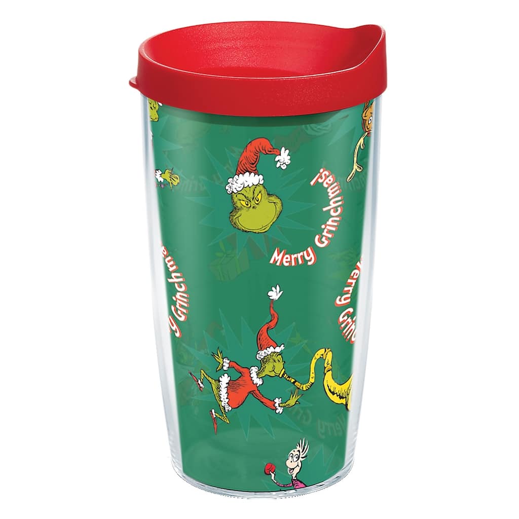 Tervis Dr. Seuss Grinch Who Stole Christmas Holiday Classic Made in USA Double Walled Insulated Travel Tumbler, Classic