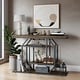 preview thumbnail 15 of 15, Console Table Industrial 4-Tier Entryway Table Narrow Wood Accent Tables with Storage Shelves for Living Room, Hallway, Foyer