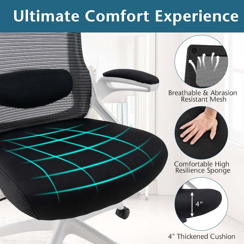Costway Ergonomic Office Chair with Adjustable Lumbar Support Rocking - See Details