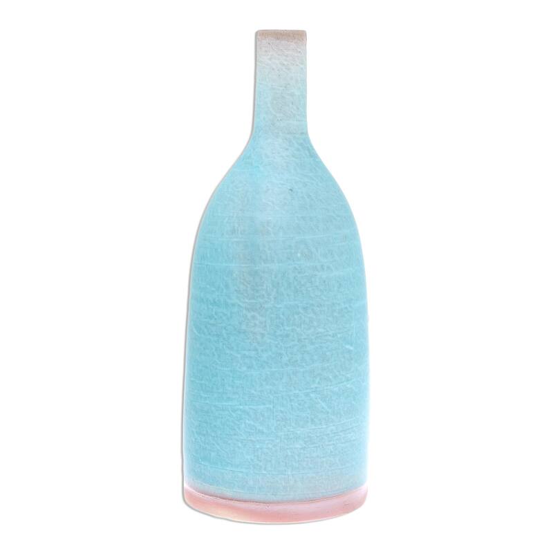Novica Handmade Spring Water Ceramic Vase