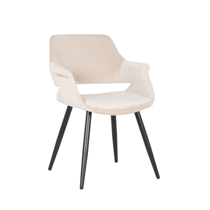 Porthos Home Fulco Velvet Mid-century Dining Chair - Champagne