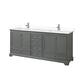 Option Dark Gray / White Cultured Marble Top / Polished
