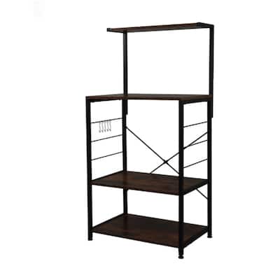 Wooden Kitchen Shelf, Bakers Rack 4 Tier Shelves, Vintage Color - (23.62 x 15.75 x 48.43)"