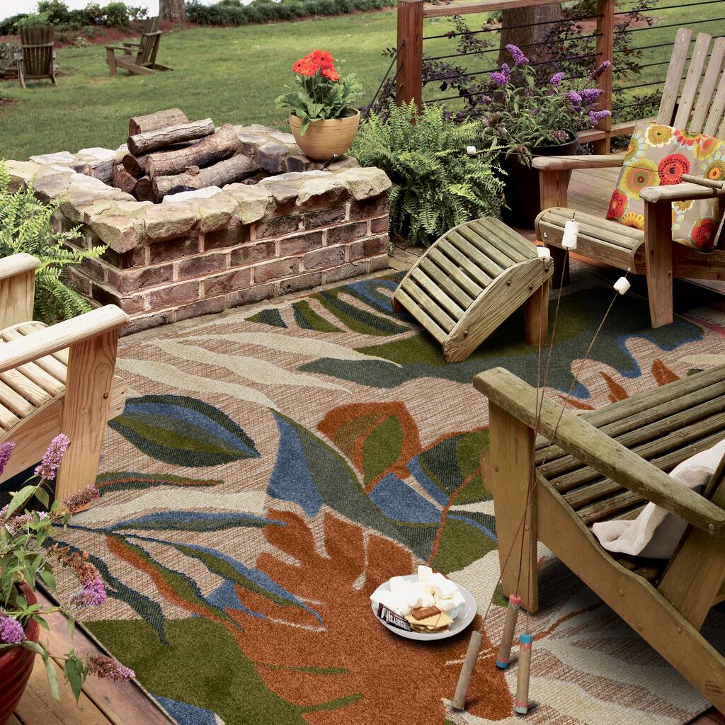 Karastan North Shore Tropical Indoor Outdoor Area Rug