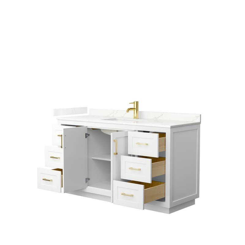 Miranda 60-inch Single Vanity, Quartz Top