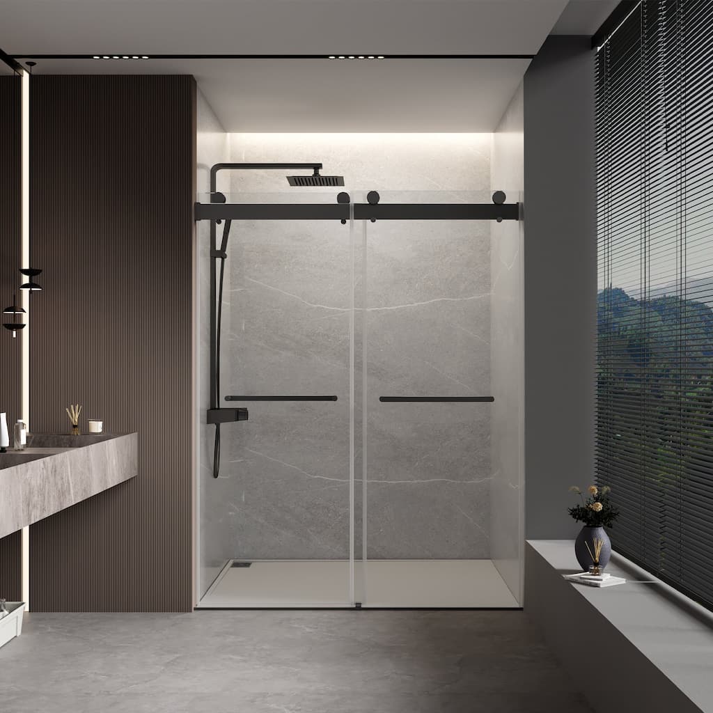48/60/72 inch Double Sliding Frameless Shower Door