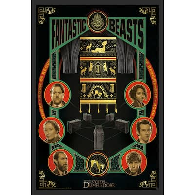 Fantastic Beasts - Secrets of Dumbledore - Casting Framed Art Poster - 24 x 36 Inch