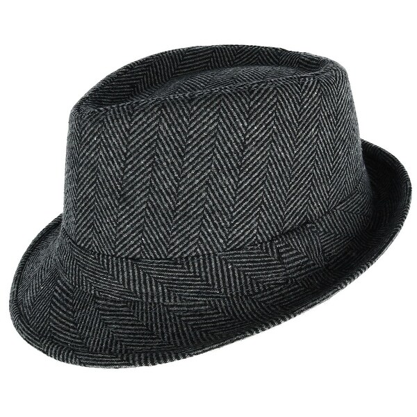 herringbone fedora hat