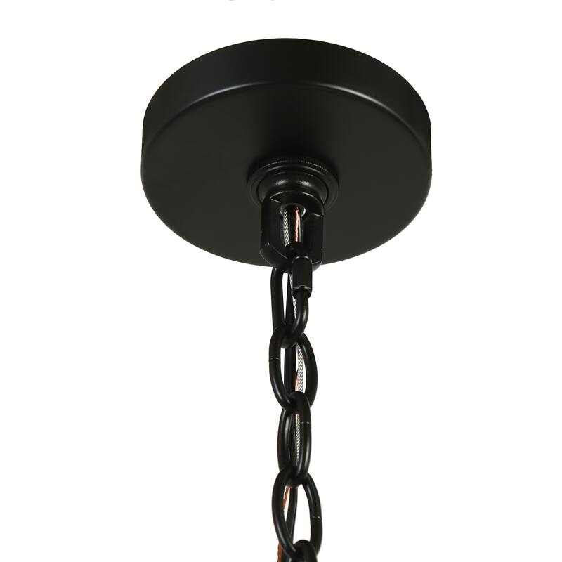 Modern 8-Light Drum Chandelier with Textured Gray Glass Shade For Living Dining Room Foyer - Dia. 31.5" x H 11"