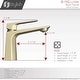 preview thumbnail 4 of 12, Single Handle Bathroom Faucet with Pop-up Bathroom in Brushed Gold