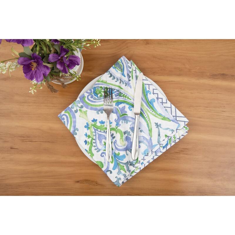 Juliet Reversible Bright Paisley Napkin Set of 6 - Set of 6