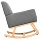 preview thumbnail 14 of 19, Costway Mid Century Rocking Chair Upholstered Armchair w/ Lumbar