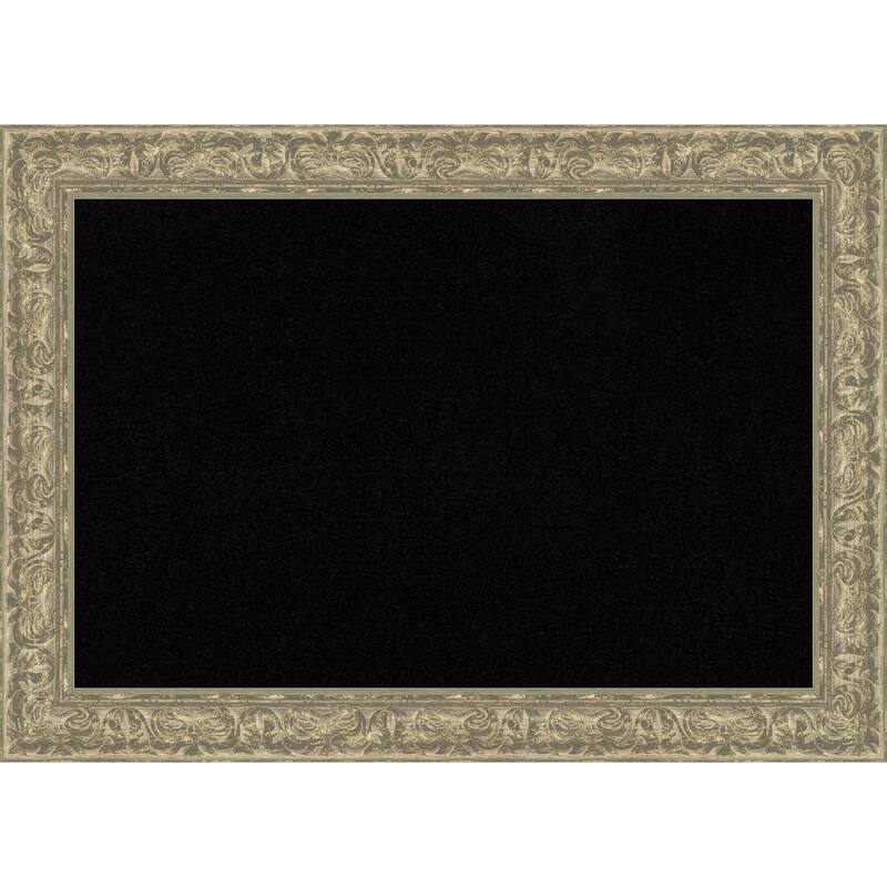 Luxe Antique Silver Framed Cork Board - Bulletin Board, Organization Board, Pin Board