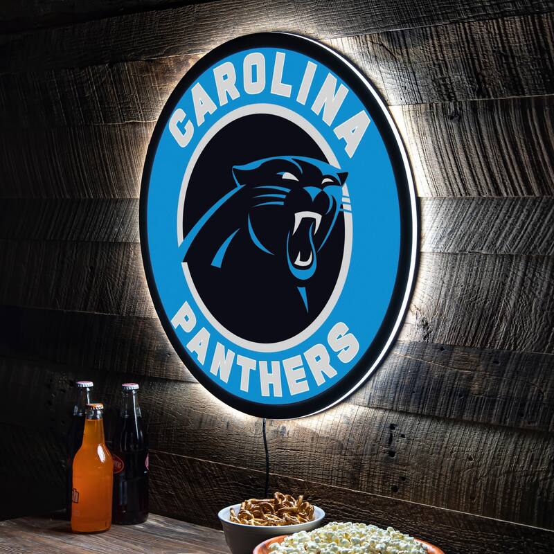 Carolina Panthers LED Lighted Sign - Clear