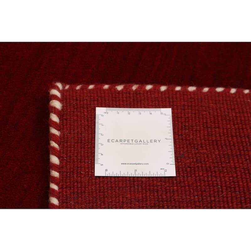 Kashkuli Gabbeh Red Rug 7'0" x 6'4" - 7'0 x 6'4