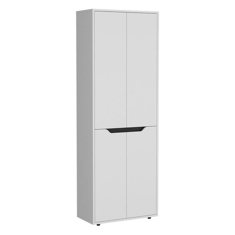 Herrin Storage Cabinet Kitchen Pantry With Four Doors and and Five Interior Shelves