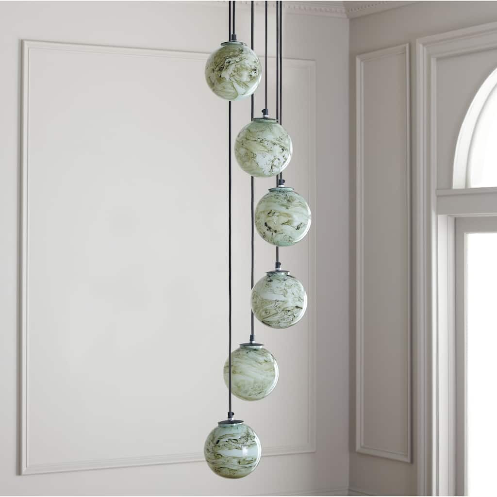 SAFAVIEH Lighting Hallie 6 Light 18-inch Pendant. - 18"W x 18"D x 64"H