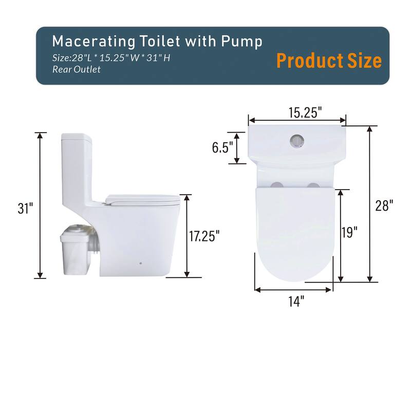Upflush Toilet For Basement