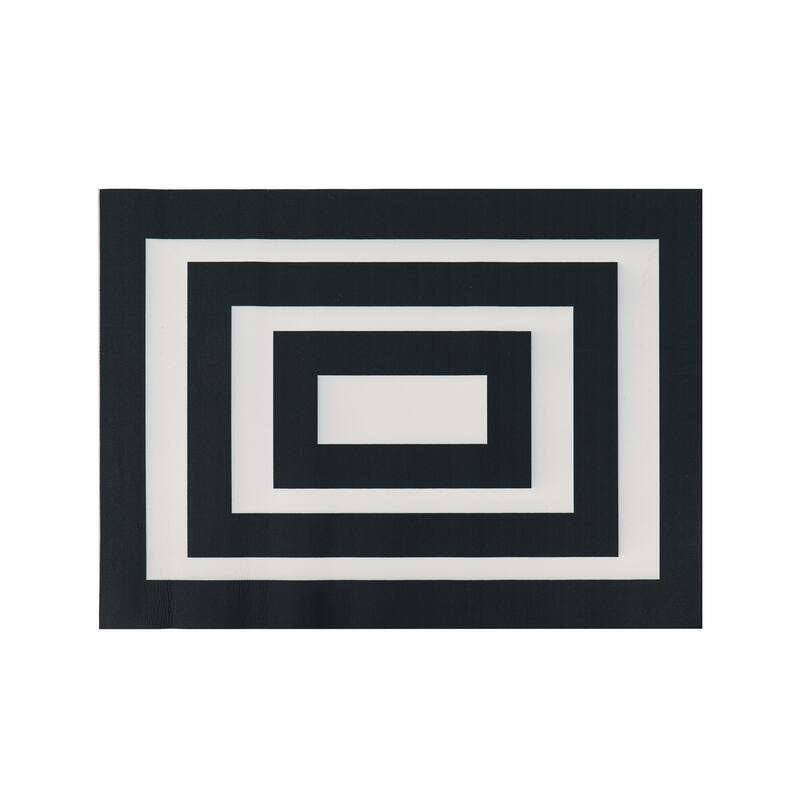 42 in. x 26.5 in. Black and White Frame Layering Mat