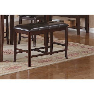 Counter Height 1pc Bench Brown Finish Dining Seating