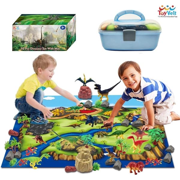 slide 2 of 7, Toyvelt Dinosaur PlayMat 2-4 Years