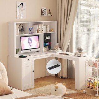 L Shaped Desk with outlet - Bed Bath & Beyond - 43826511
