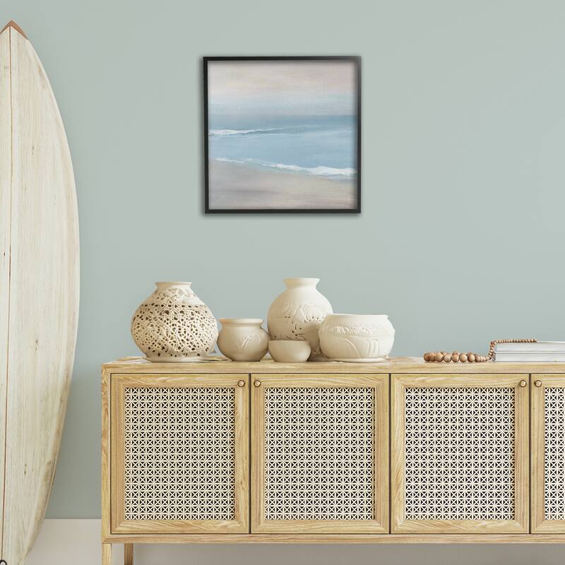 Stupell Coalescing Ocean & Shore Framed Giclee Art Design By Carol Robinson