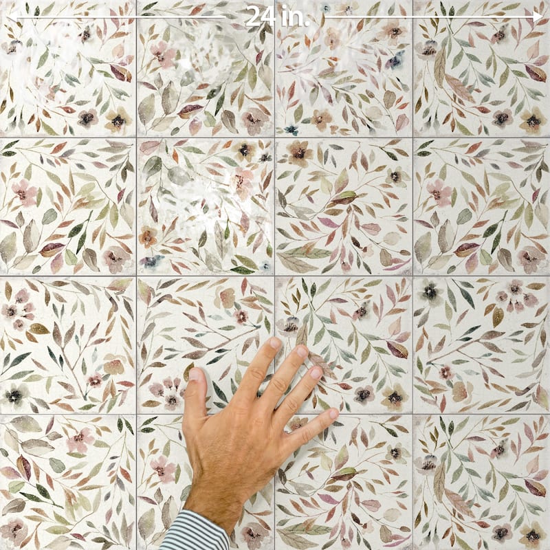 Merola Tile Mayolica Garden 5-7/8" x 5-7/8" Ceramic Wall Tile