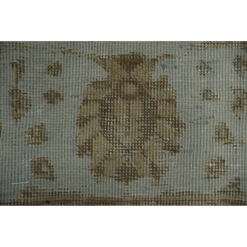 Hand Knotted Oriental 100% Wool Carpet Traditional Floral Green Tabriz Area Rug - 12' 7'' X 9' 3''