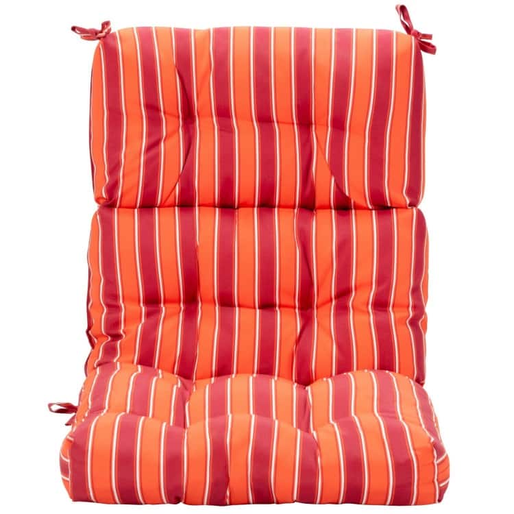 22" x 44" Tufted Outdoor Patio Chair Seating Pad - 44" (L) x 22" (W) x 5" (H)