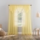 preview thumbnail 17 of 73, No. 918 Erica Crushed Voile Ascot Beaded Sheer Rod Pocket 1-Piece Curtain Valance