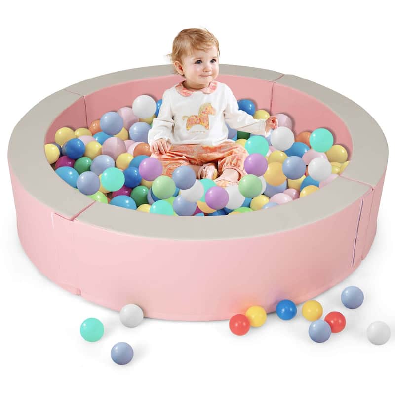 Costway 44.5" x 10" Baby Ball Pit Detachable Foam Ball Pit with 50