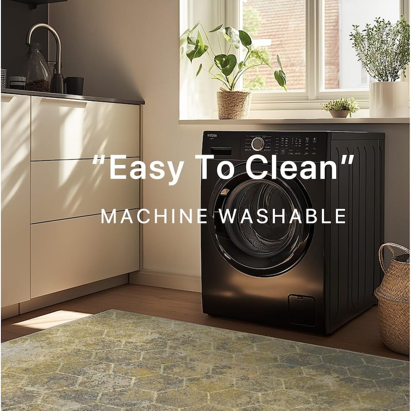 Mcow Modern Machine Washable Low Pile Lightweight Soft Print Area Rugs - 8'X10'