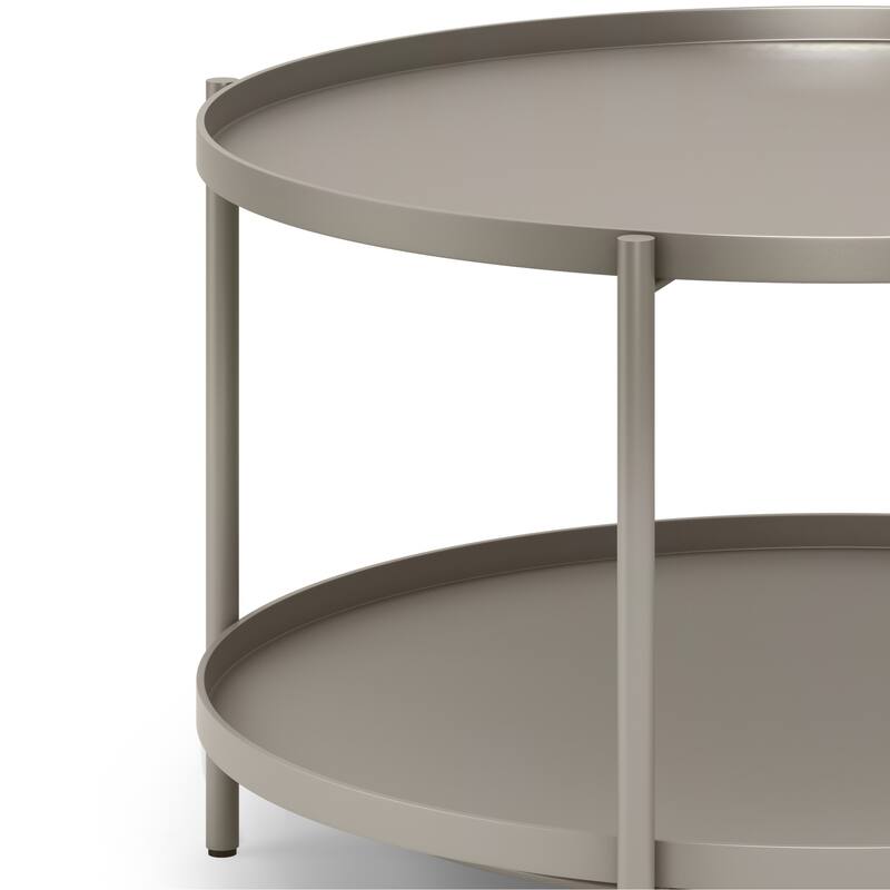 WYNDENHALL Lipton Industrial 32 inch Wide Metal Coffee Table - 31.5 "w x 31.5" d x 18.5" h