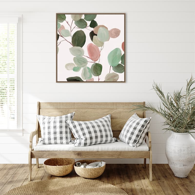 Floral Symphony in Soft Hues by PI Studio Framed Canvas Wall Art Print