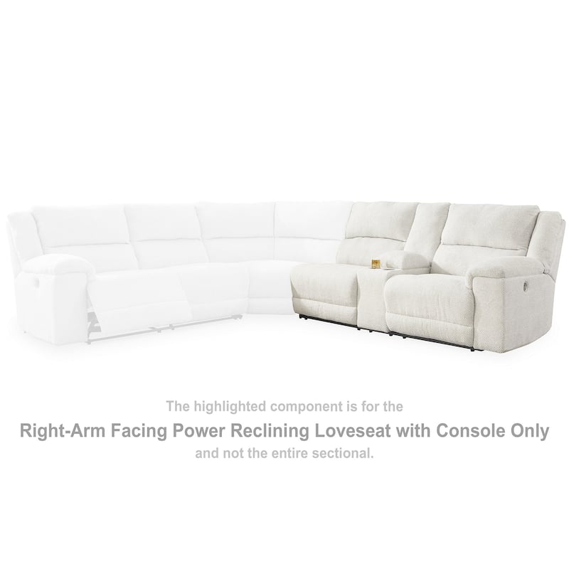 Signature Design by Ashley Keensburg White 3-Piece Power Reclining Sectional