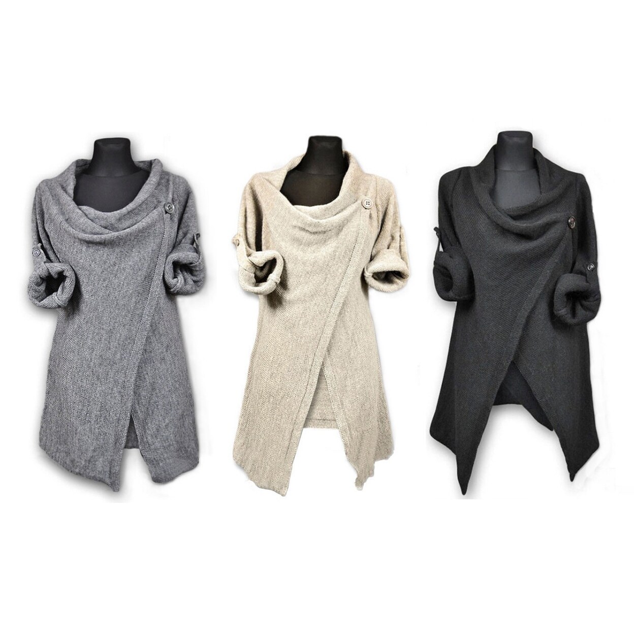 womens wrap around sweaters