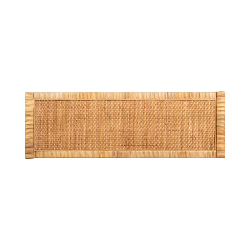 Kate and Laurel Raffina Rattan Console Table - 36x12x30