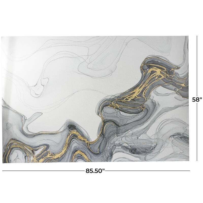 Canvas Geode Waves Wall Art - Gray - Roche River Decor