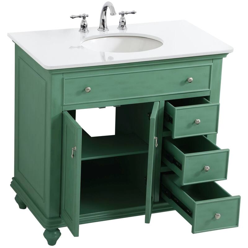 Elegant Lighting VF12336-VW Otto 36" Free Standing Single Basin Vanity