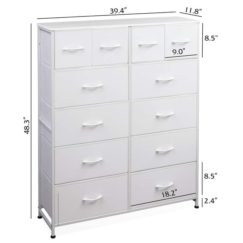 Tall Dresser for Bedroom with 12 Drawers
