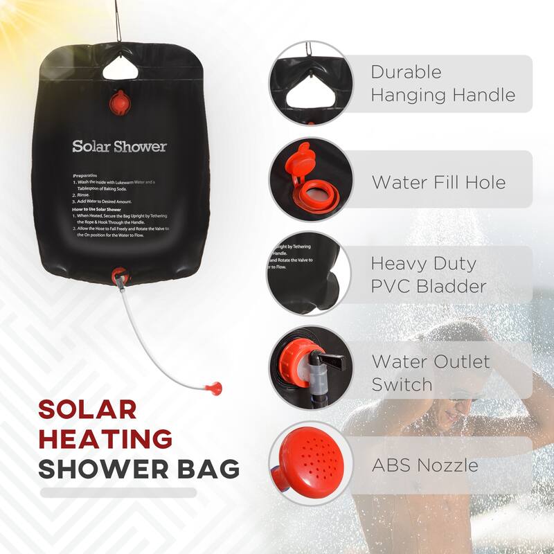 Outsunny Shower Tent, Privacy Shelter for Camping, Dressing Changing Room, Portable Instant Outdoor Shower Tent