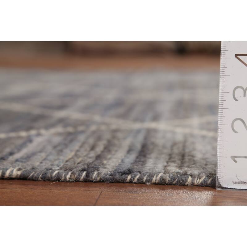 All-Over Trellis Moroccan Area Rug Hand-Knotted Wool Carpet - 6'0"x 9'10"